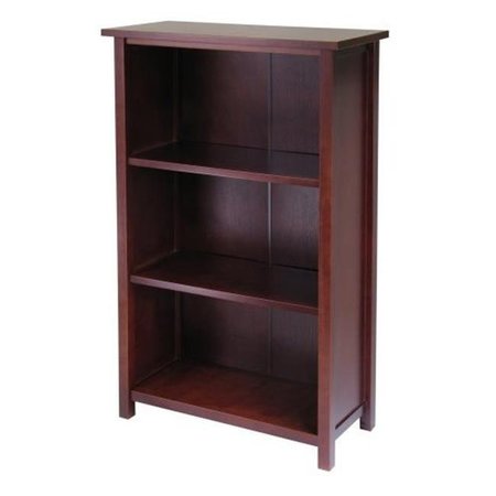 WINSOME Winsome  94328 4-Tier Medium Beechwood Storage Shelf or Bookcase - Antique Walnut 94328